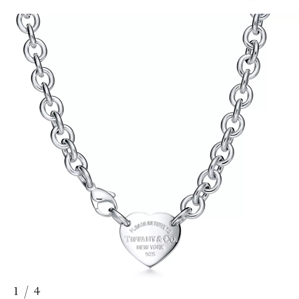 Tiffany & Co. Silver Heart Chain Necklace